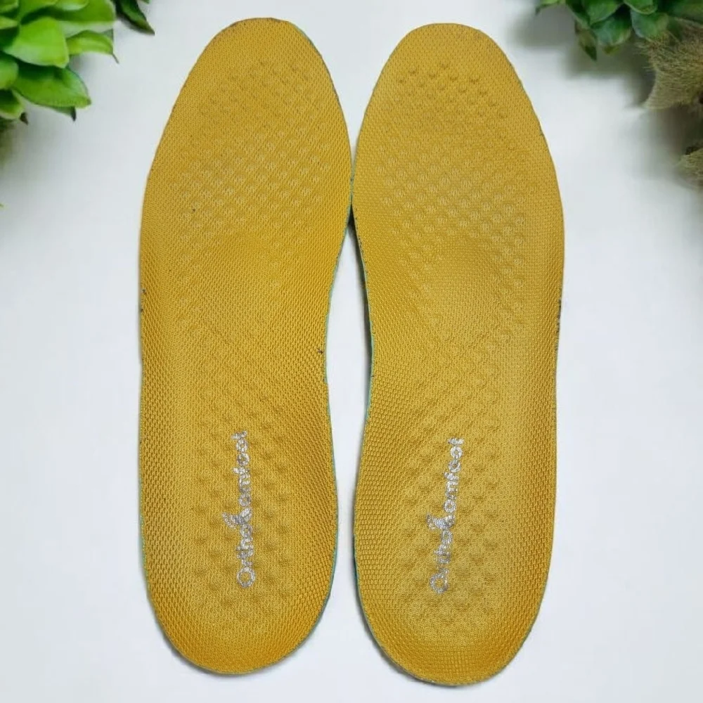 Comfoot Mens size 12 Blue/Gold Slip-On Loafers for Treating Planter Fasciitis